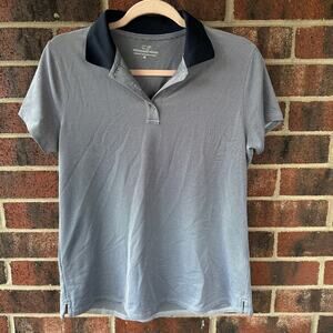 Md Vineyard Vines Women’s Navy Blue Polo Shirt Classic Preppy Golfcore Capsule